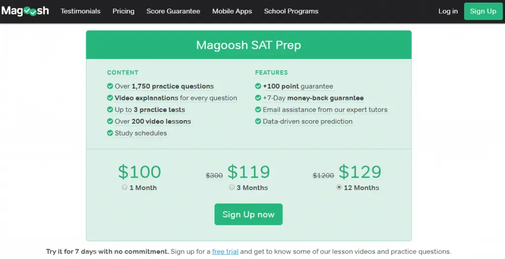 MAGOOSH SAT