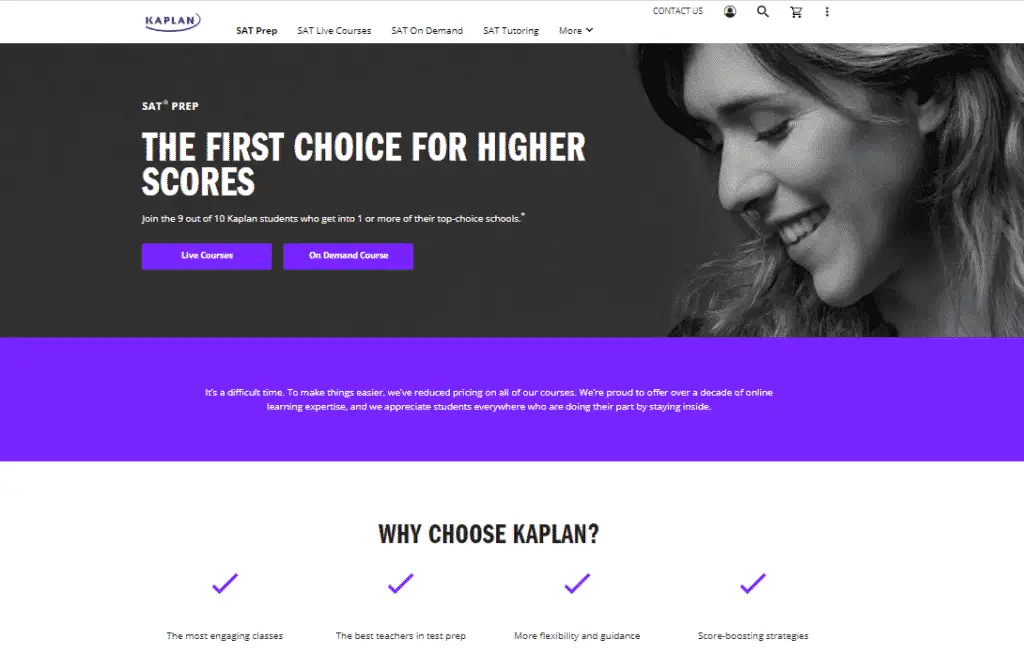 kaplan sat prep review