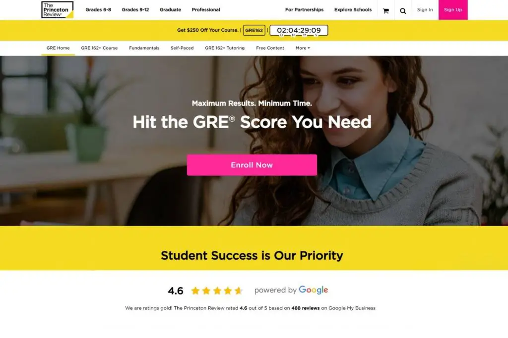 the princeton review gre