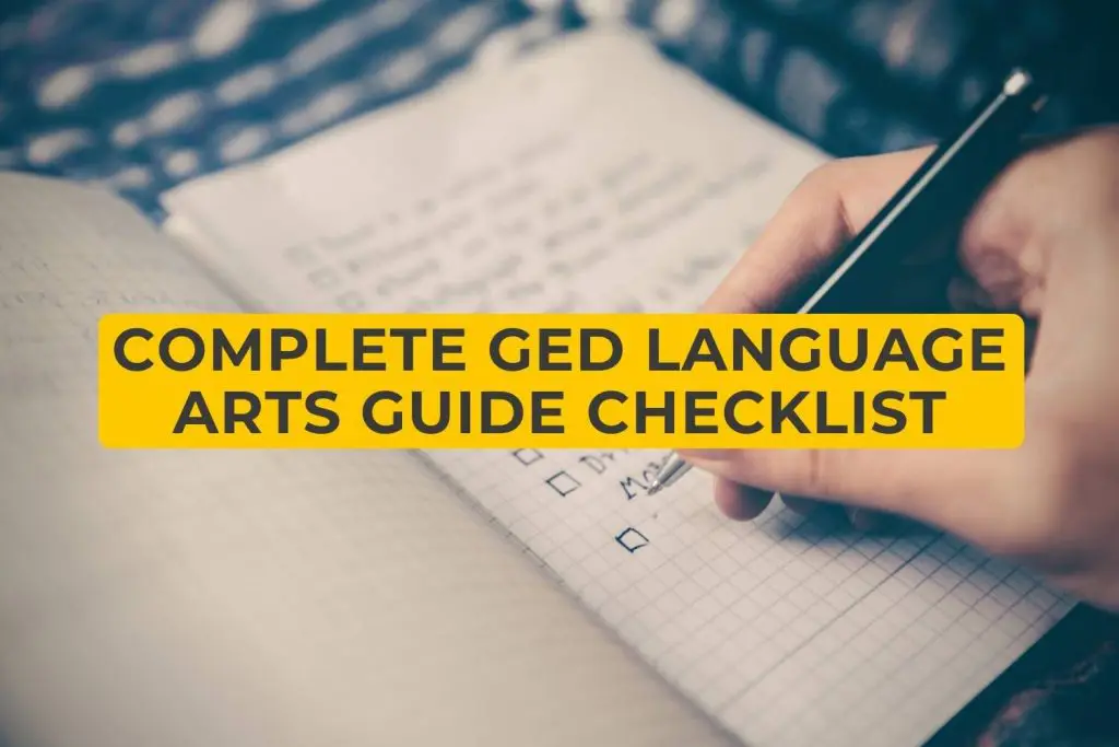 Complete GED Language Arts Guide Checklist