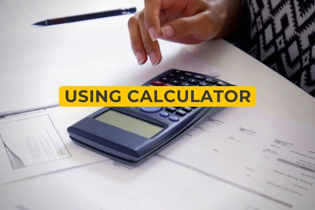 using calculator