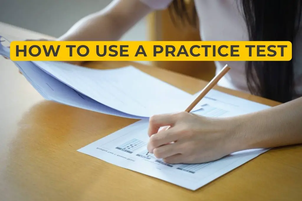 how to use a practice test