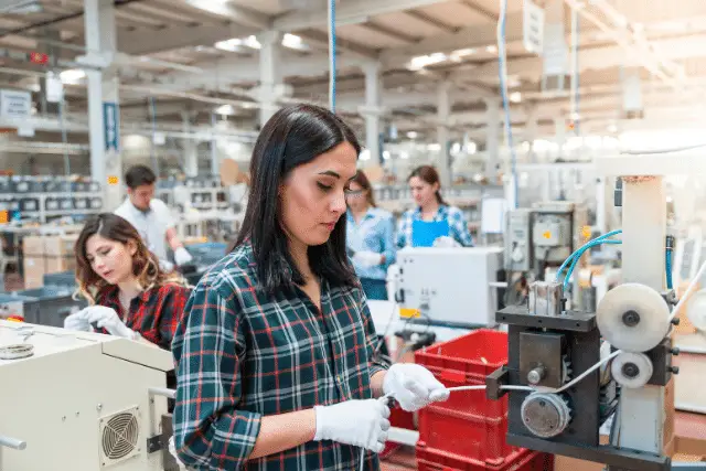 in the system of mass production, unskilled workers