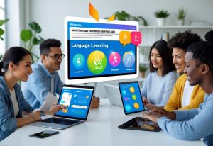 language students using app - featured image